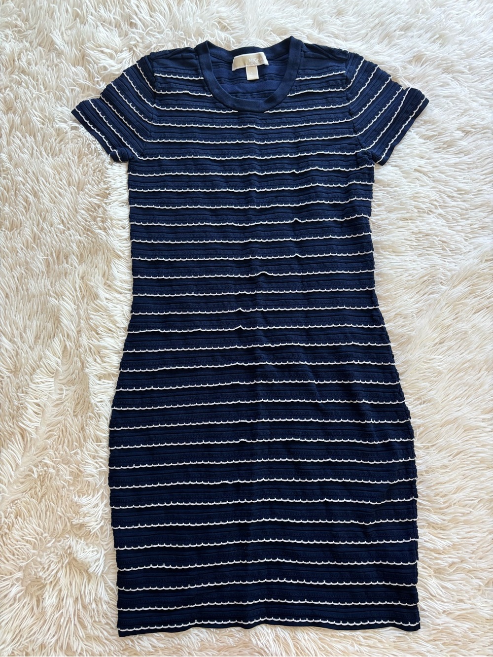 Michael Kors Womens Scalloped Sheath Dress